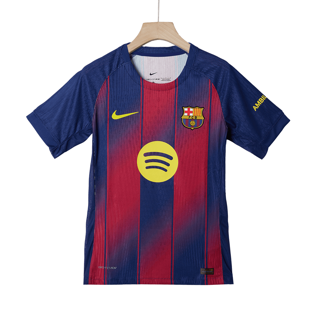 F.DE JONG #21 Mens Barcelona Home Jersey 2025/26 - Player Version (Slim Fit)