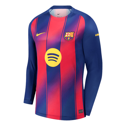 Mens Barcelona Home Long Sleeve Jersey 2025/26