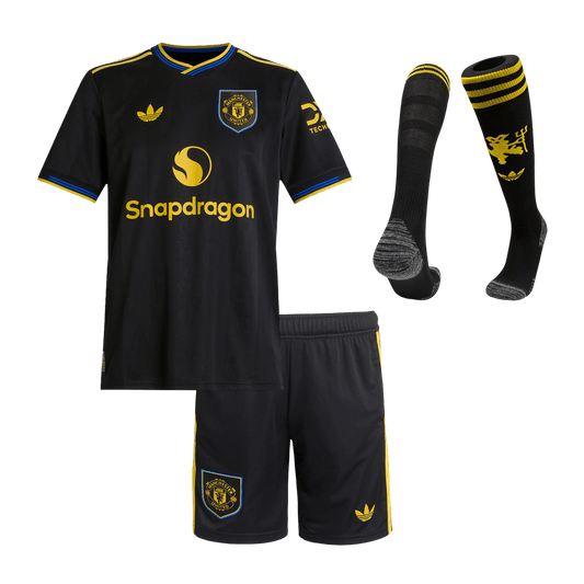 Kids Manchester United Third Full Kit 2025/26
