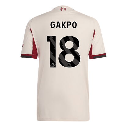 GAKPO #18 Mens Liverpool Away Jersey 2025/26 - Player Version (Slim Fit)