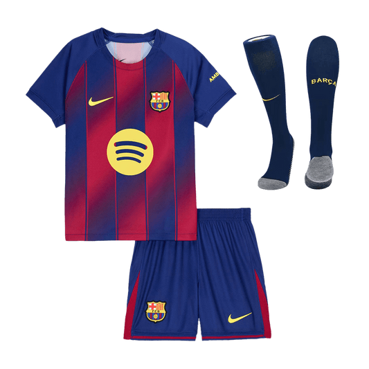 Kids Barcelona Home Full Kit 2025/26