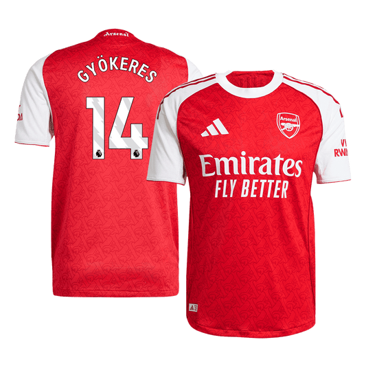 GYÖKERES #14 Mens Arsenal Home Jersey 2025/26 - Player Version (Slim Fit)