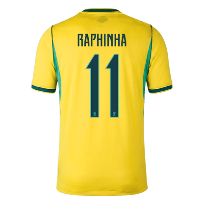 RAPHINHA #11 Mens Brazil World Cup Home Jersey 2026