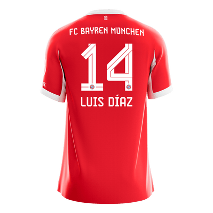 LUIS DÍAZ #14 Mens Bayern Munich Home Jersey 2025/26 [PREMIUM]