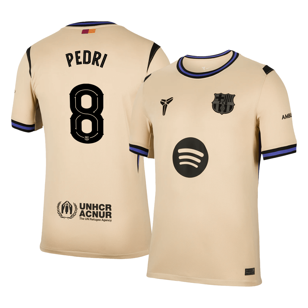 PEDRI #8 Mens Barcelona Away Jersey 2025/26 - UCL