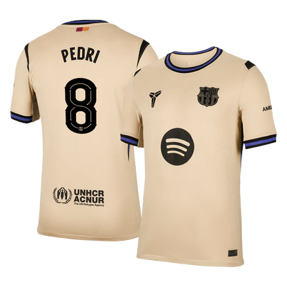 PEDRI #8 Mens Barcelona Away Jersey 2025/26 - UCL