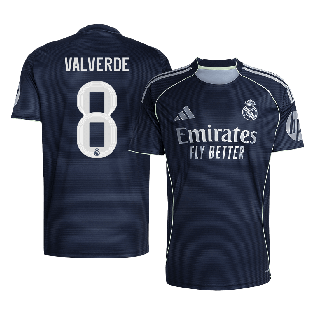 VALVERDE #8 Mens Real Madrid Away Jersey 2025/26 [PREMIUM]