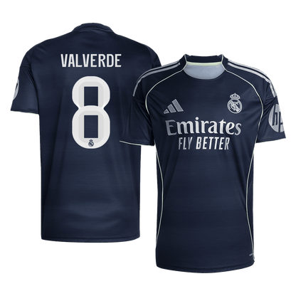 VALVERDE #8 Mens Real Madrid Away Jersey 2025/26 [PREMIUM]