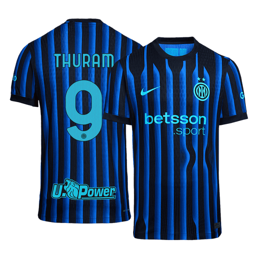 THURAM #9 Mens Inter Milan Home Jersey 2025/26 - Player Version (Slim Fit)