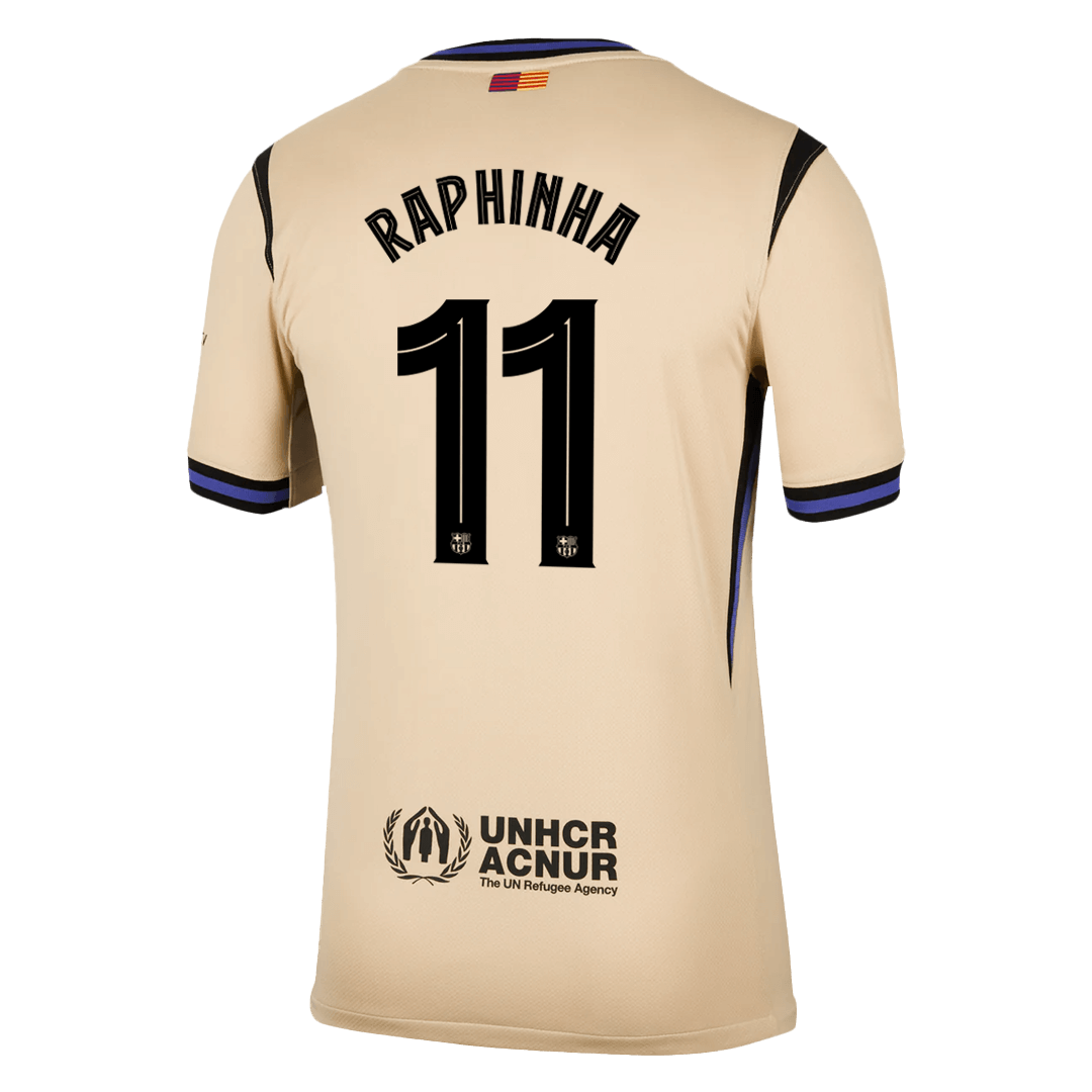 RAPHINHA #11 Mens Barcelona Away Jersey 2025/26 - UCL