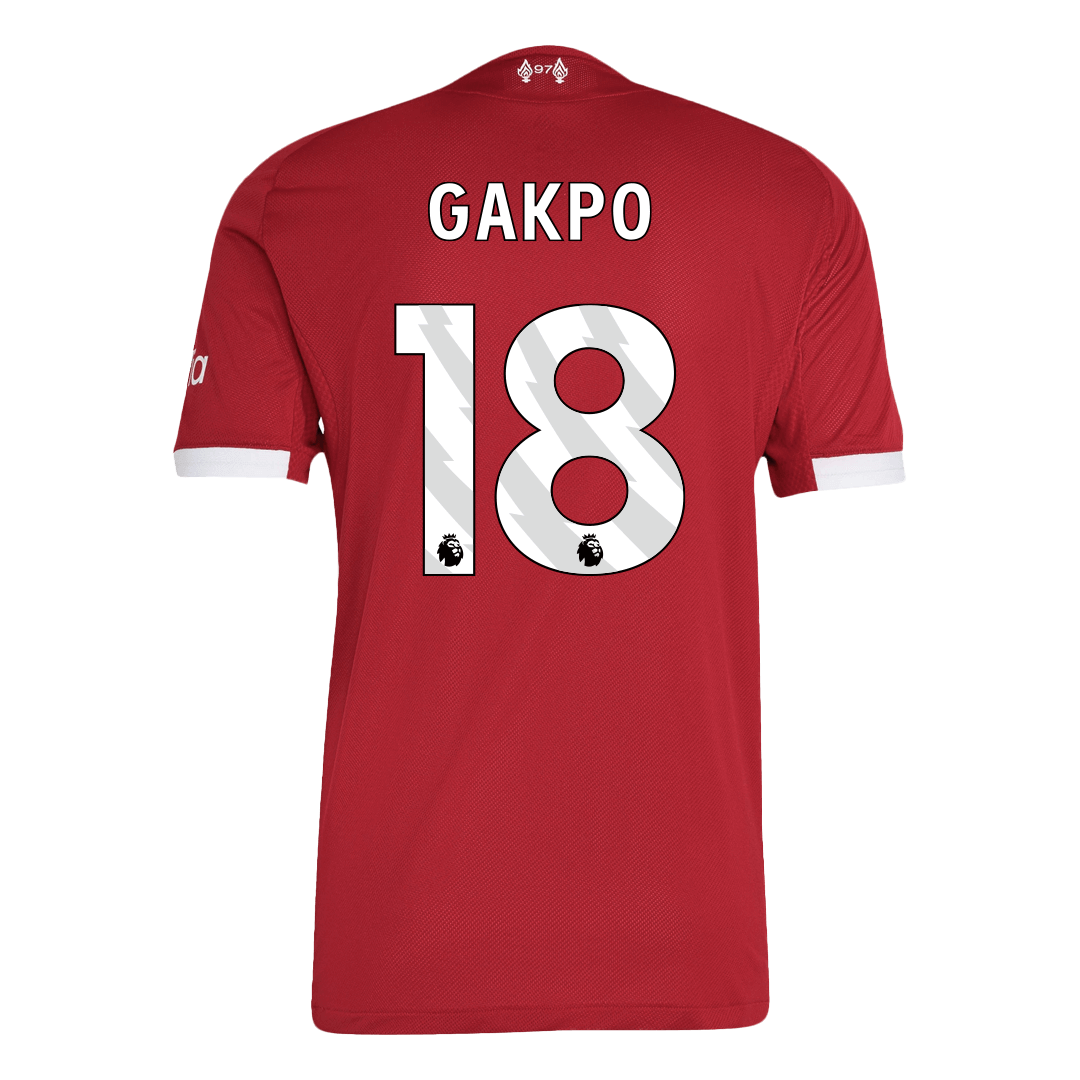 GAKPO #18 Mens Liverpool Home Jersey 2025/26 - Player Version (Slim Fit)