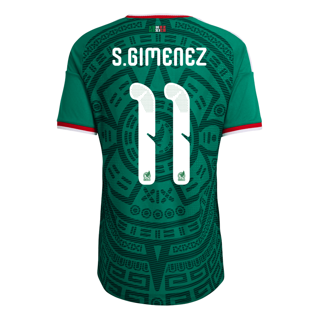 S.GIMENEZ #11 Mens Mexico World Cup Home Jersey 2026 - Player Version (Slim Fit)