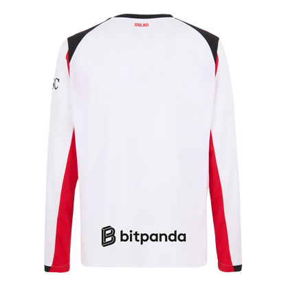 Mens AC Milan Away Long Sleeve Jersey 2025/26