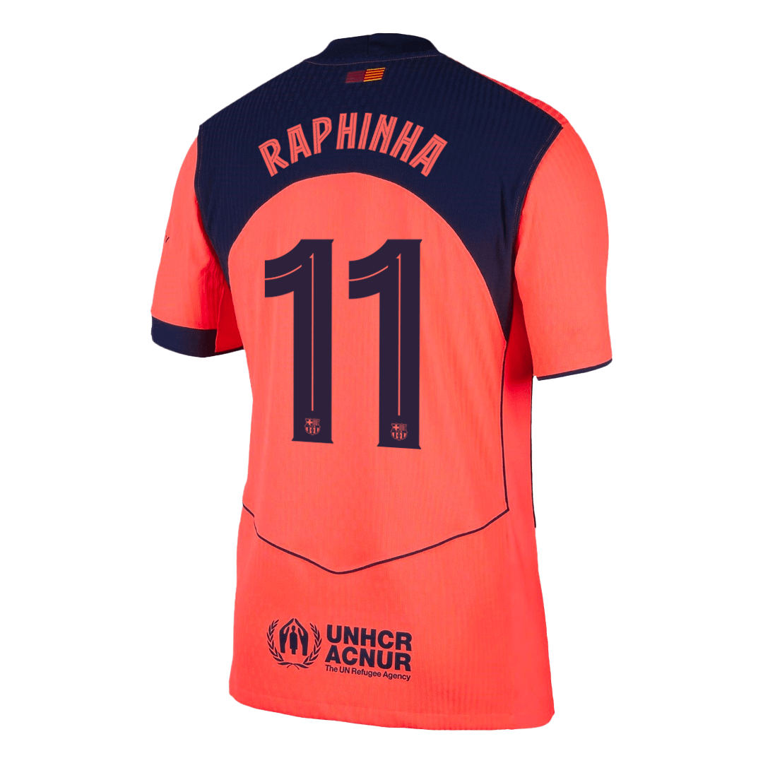RAPHINHA #11 Mens Barcelona Third Jersey 2025/26 UCL - Player Version (Slim Fit)
