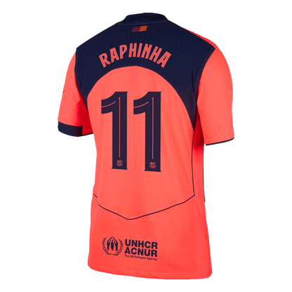 RAPHINHA #11 Mens Barcelona Third Jersey 2025/26 UCL - Player Version (Slim Fit)