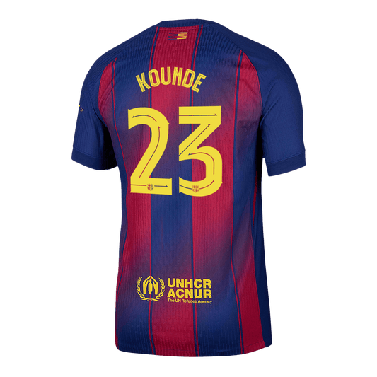 KOUNDE #23 Mens Barcelona Home Jersey 2025/26 UCL - Player Version (Slim Fit)