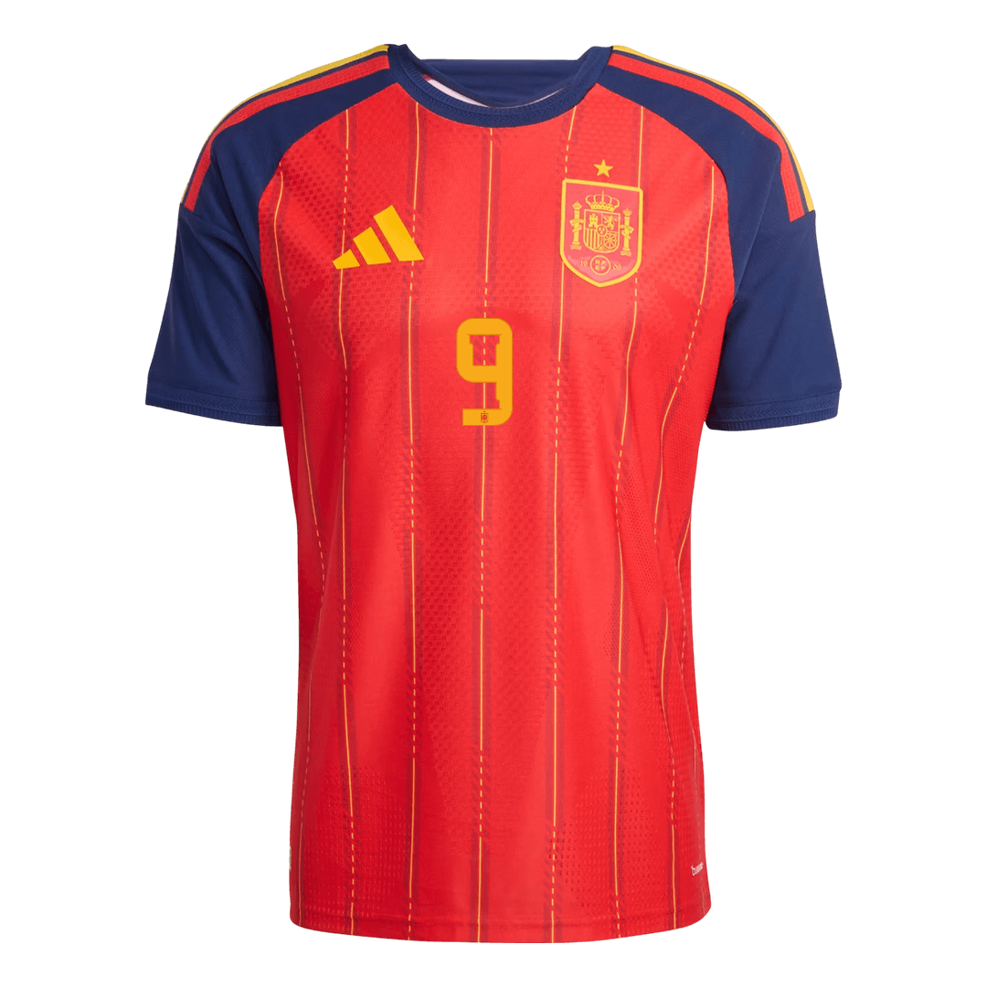 GAVI	 #9 Mens Spain World Cup Home Jersey 2026 - Player Version (Slim Fit)