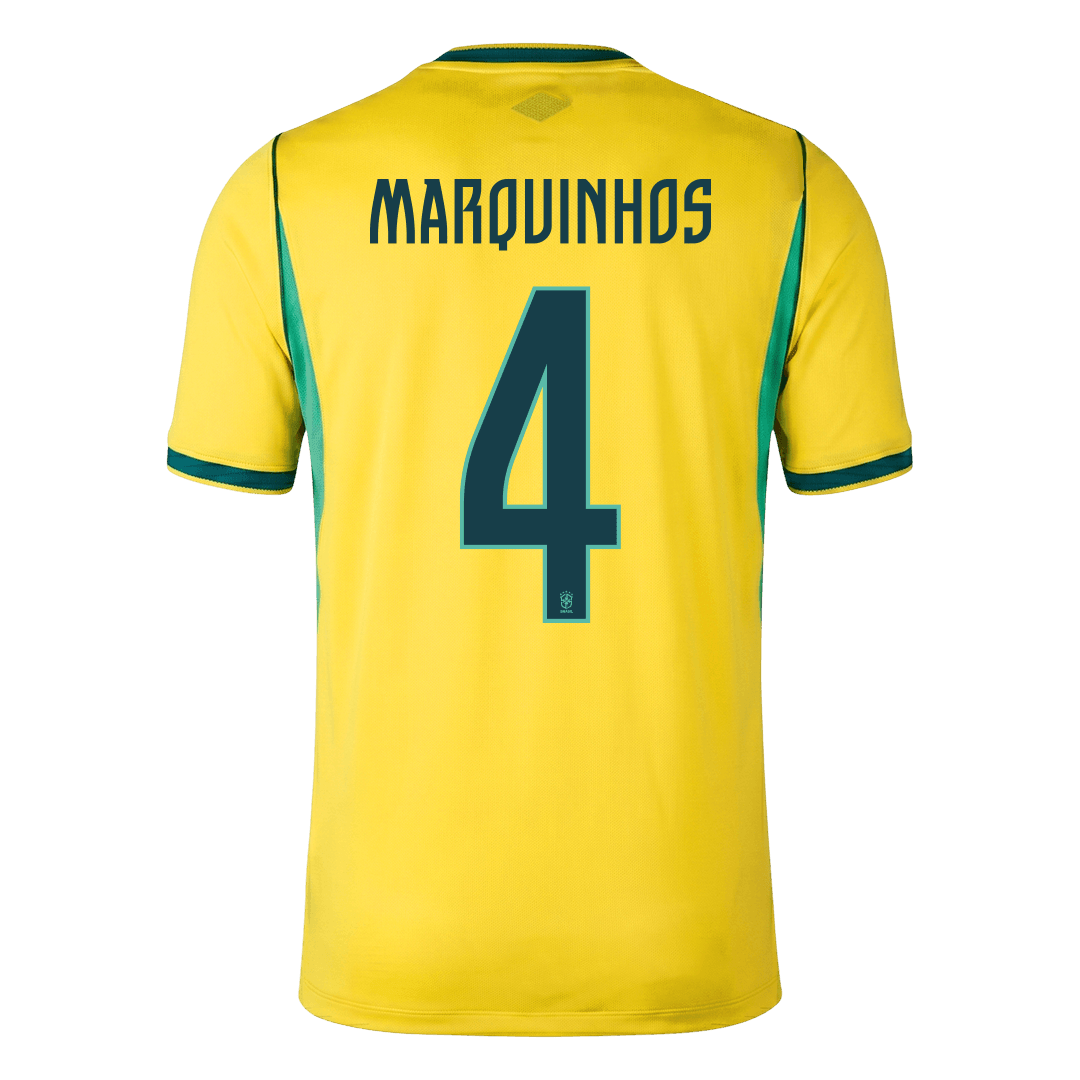 MARQUINHOS #4 Mens Brazil World Cup Home Jersey 2026