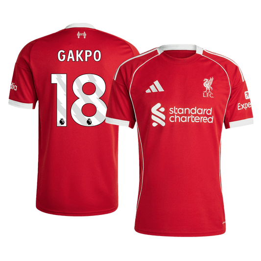 GAKPO #18 Mens Liverpool Home Jersey 2025/26