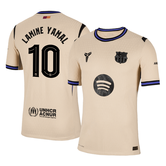 LAMINE YAMAL #10 Mens Barcelona Away Jersey 2025/26 UCL - Player Version (Slim Fit)