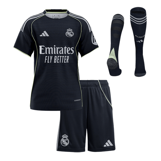 Kids Real Madrid Away Full Kit 2025/26 [PREMIUM]