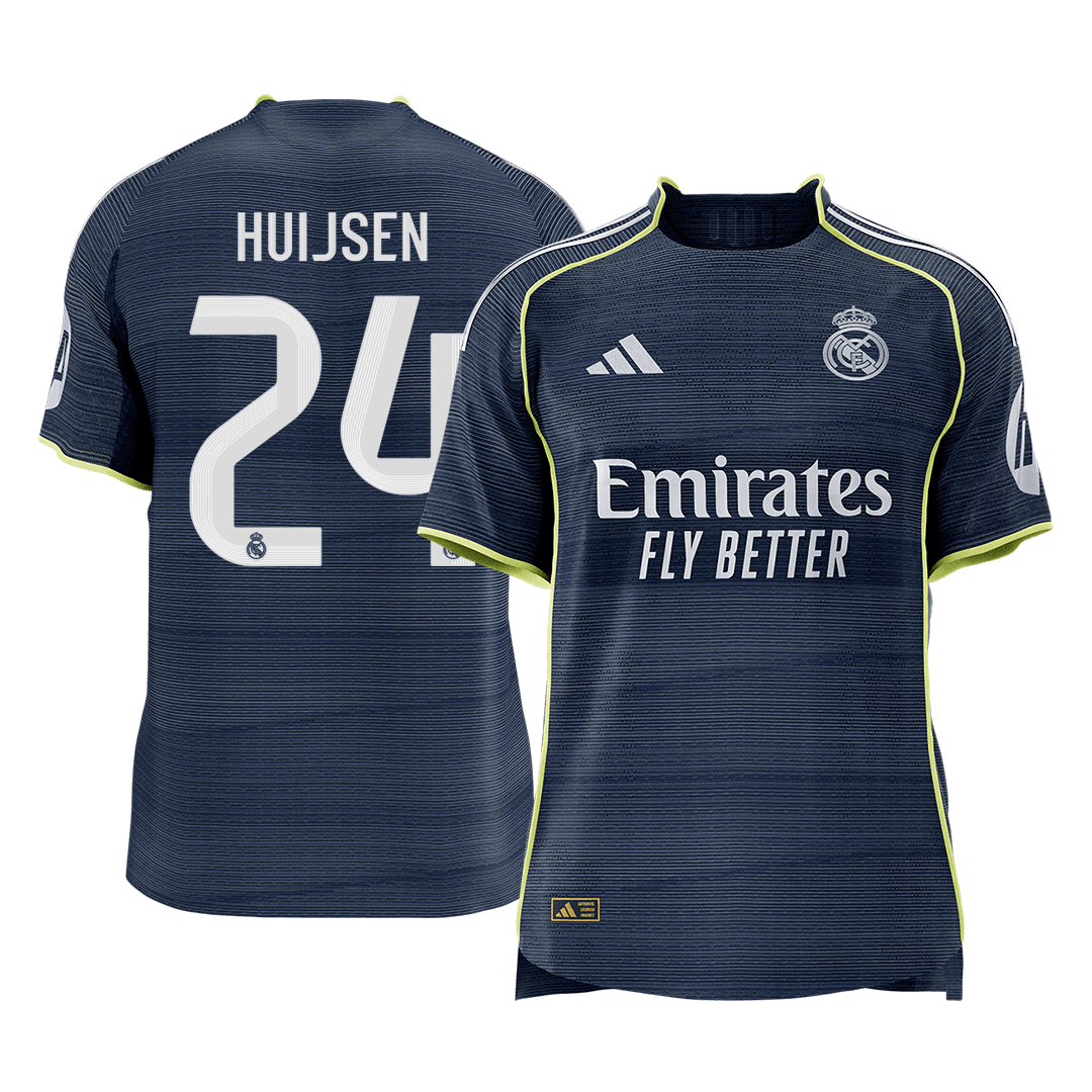 HUIJSEN #24 Mens Real Madrid Away Jersey 2025/26 - Player Version (Slim Fit) [PREMIUM]