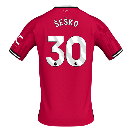 ŠEŠKO #30 Mens Manchester United Home Jersey 2025/26 [PREMIUM]