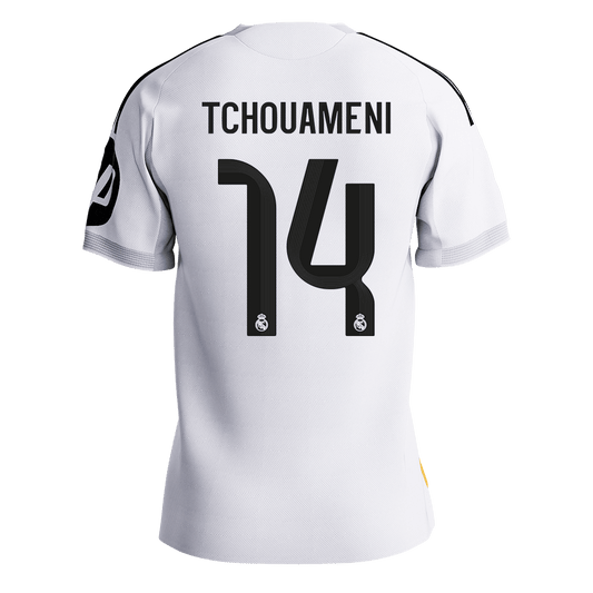 TCHOUAMENI #14 Mens Real Madrid Home Jersey 2025/26 - Player Version (Slim Fit) [PREMIUM]