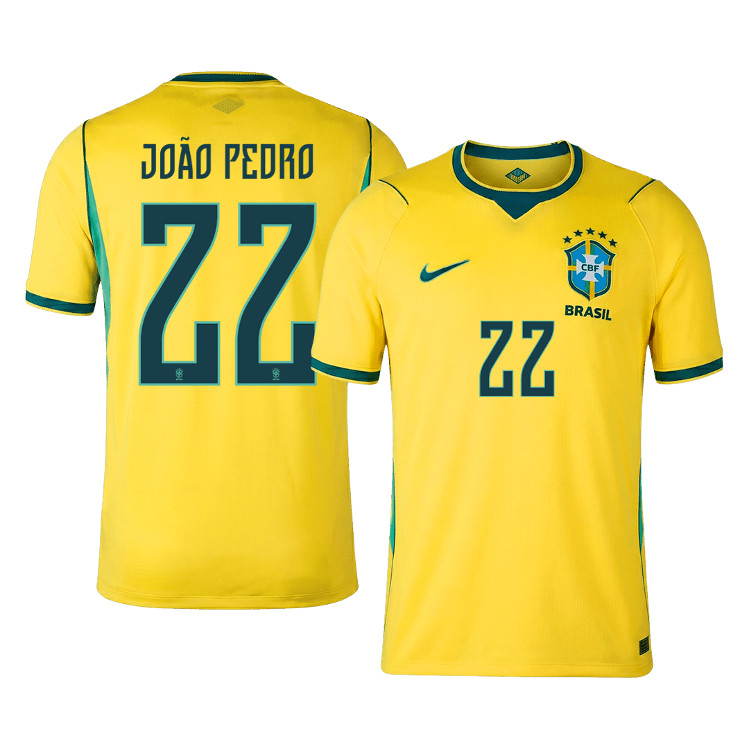 JOÃO PEDRO #22 Mens Brazil World Cup Home Jersey 2026