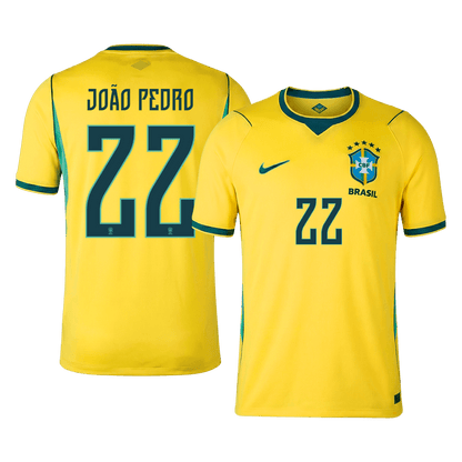 JOÃO PEDRO #22 Mens Brazil World Cup Home Jersey 2026