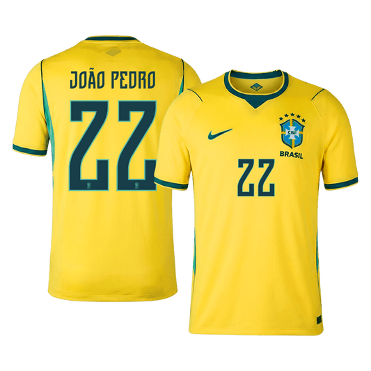JOÃO PEDRO #22 Mens Brazil World Cup Home Jersey 2026 [PREMIUM]