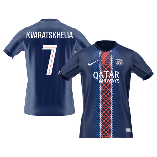 KVARATSKHELIA #7 Mens PSG Home Jersey 2025/26 [PREMIUM]