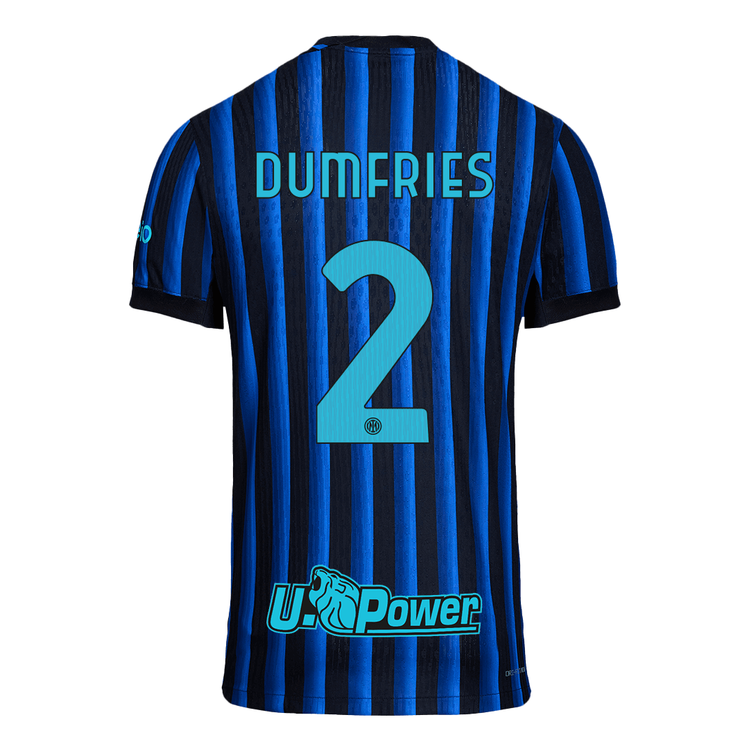 DUMFRIES #2 Mens Inter Milan Home Jersey 2025/26 - Player Version (Slim Fit)