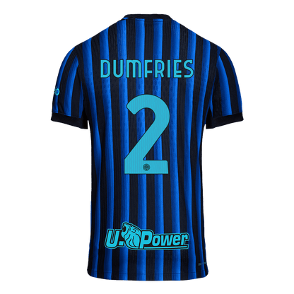 DUMFRIES #2 Mens Inter Milan Home Jersey 2025/26 - Player Version (Slim Fit)