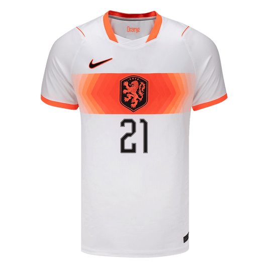 F.DE JONG #21 Mens Netherlands World Cup Away Jersey 2026