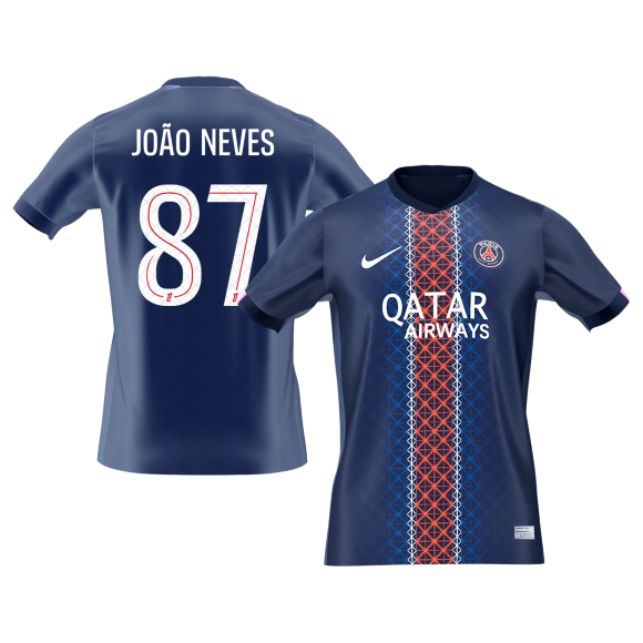 JOÃO NEVES #87 Mens PSG Home Jersey 2025/26 [PREMIUM]