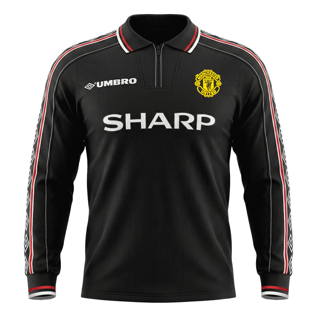 Retro 1998 Mens Manchester United Away Long Sleeve Jersey