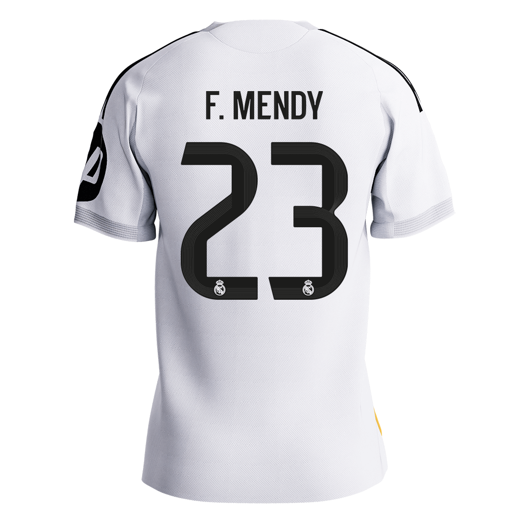F.MENDY #23 Mens Real Madrid Home Jersey 2025/26 - Player Version (Slim Fit) [PREMIUM]