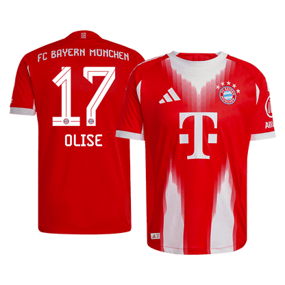 OLISE #17 Mens Bayern Munich Home Jersey 2025/26 - Player Version (Slim Fit)