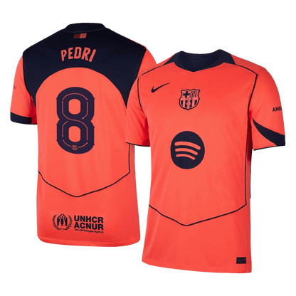 PEDRI #8 Mens Barcelona Third Jersey 2025/26 - UCL