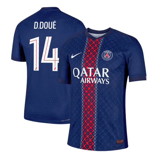 D.DOUÉ #14 Mens PSG Home Jersey 2025/26 - Player Version (Slim Fit)