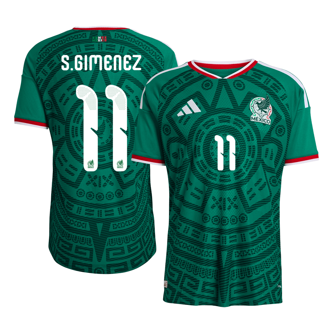 S.GIMENEZ #11 Mens Mexico World Cup Home Jersey 2026 - Player Version (Slim Fit)