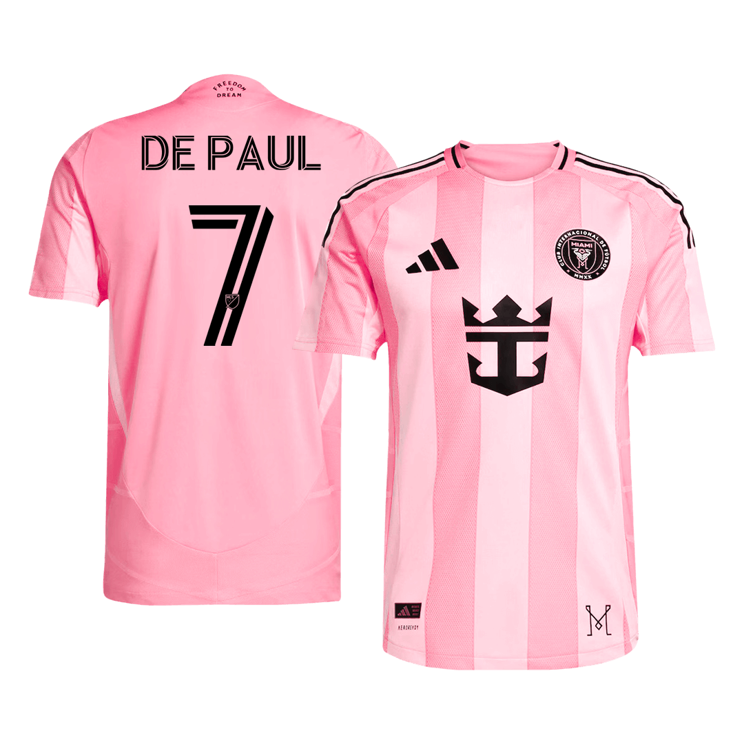 DE PAUL #7 Mens Inter Miami CF Home Jersey 2025 - Player Version (Slim Fit)