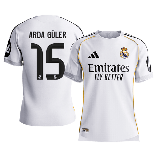 ARDA GÜLER #15 Mens Real Madrid Home Jersey 2025/26 - Player Version (Slim Fit) [PREMIUM]