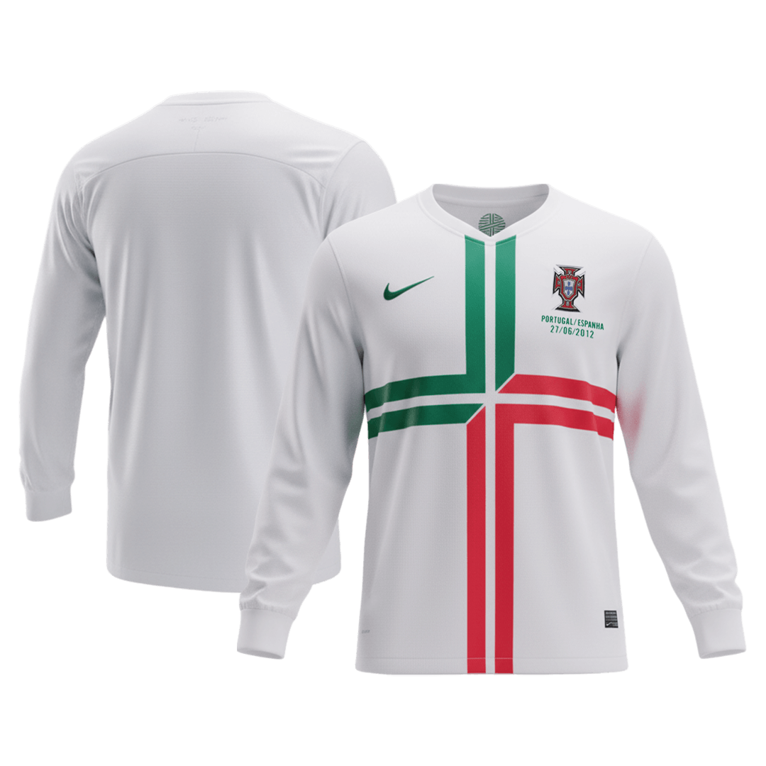 Retro 2012 Mens Portugal Away Long Sleeve Jersey