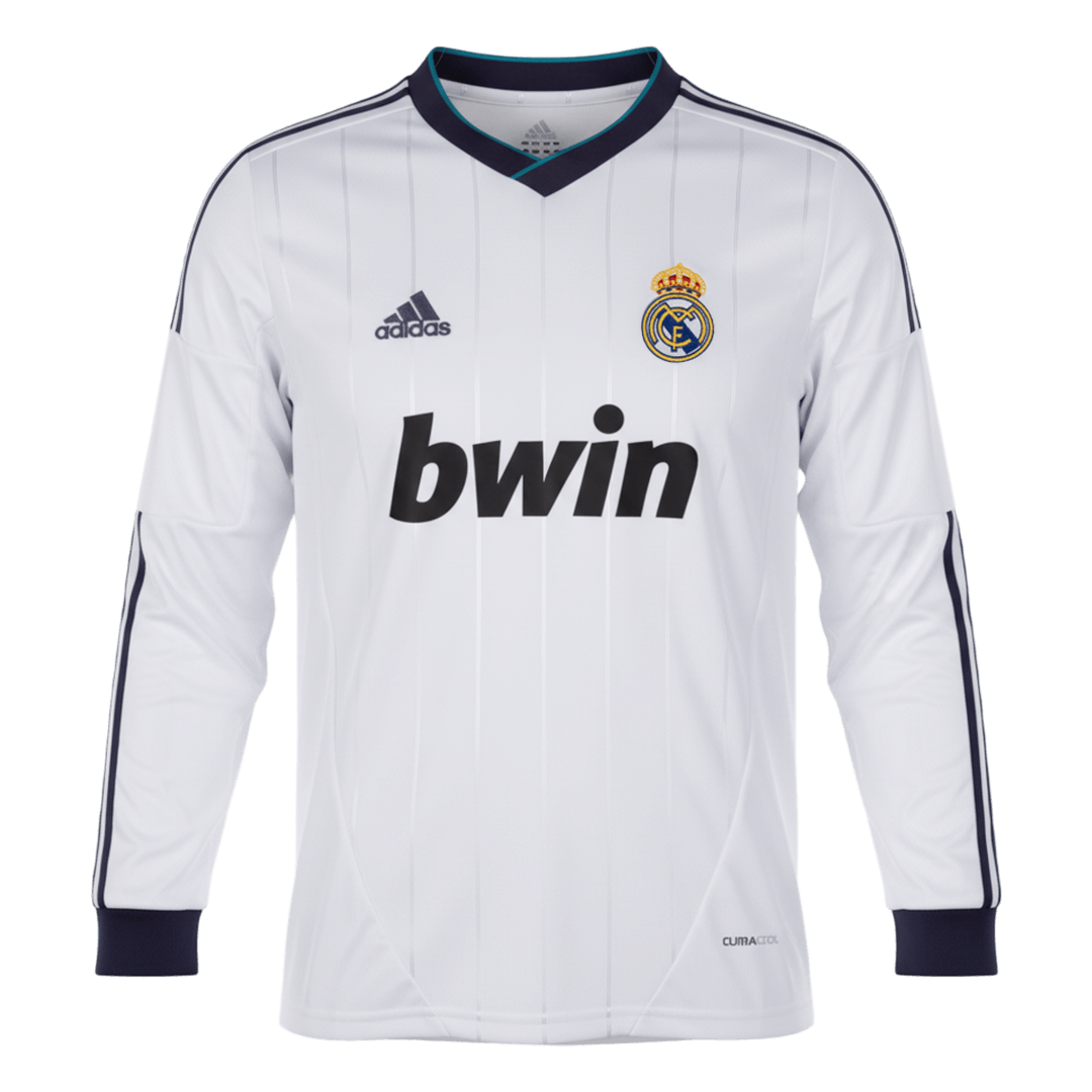 Retro 2012/13 Mens Real Madrid Home Long Sleeve Jersey