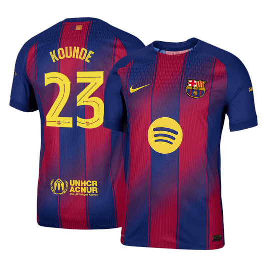 KOUNDE #23 Mens Barcelona Home Jersey 2025/26 UCL - Player Version (Slim Fit)