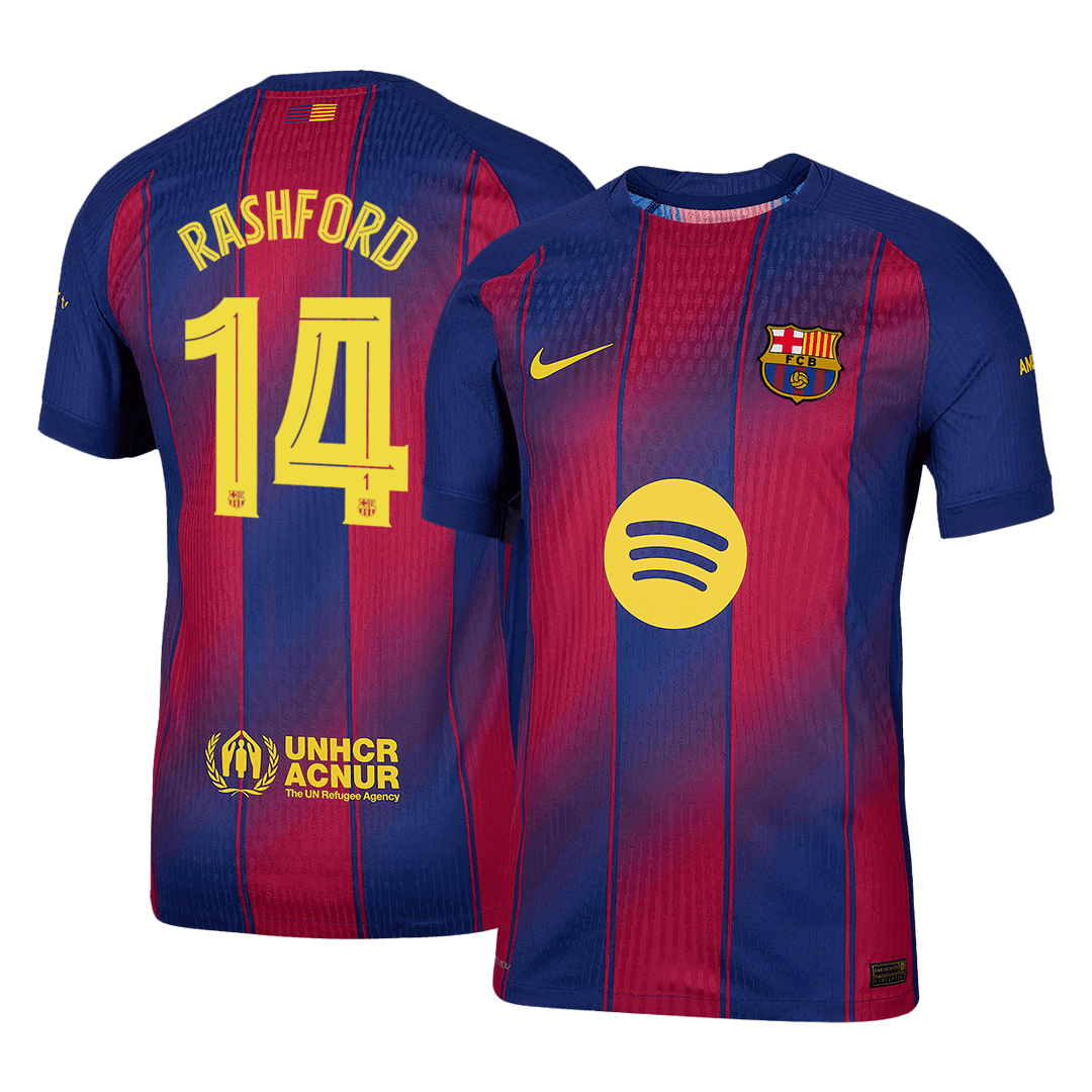 RASHFORD #14 Mens Barcelona Home Jersey 2025/26 UCL - Player Version (Slim Fit)