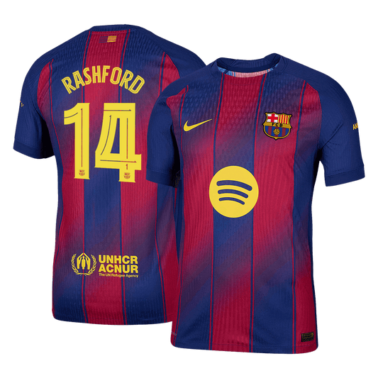RASHFORD #14 Mens Barcelona Home Jersey 2025/26 UCL - Player Version (Slim Fit)