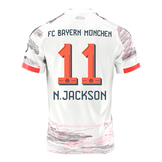 N.JACKSON #11 Mens Bayern Munich Away Jersey 2025/26